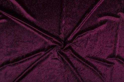 Velvet stof donker bordeaux rood stof - 10m rol - Polyester, Hobby en Vrije tijd, Stoffen en Lappen, 200 cm of meer, Nieuw, 120 cm of meer