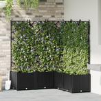 vidaXL Plantenbakken 5 st met latwerk 120x120x143 cm zwart, Verzenden, Nieuw, 100 cm of meer, 60 cm of meer