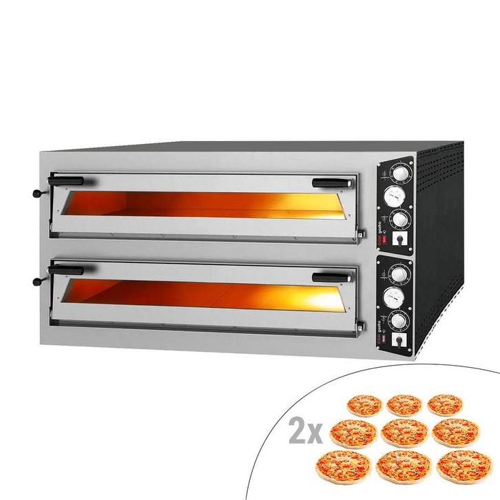 GGM Gastro | Elektrische pizzaoven - 9+9x 35cm (Breedte) - |, Tuin en Terras, Pizzaovens, Nieuw, Verzenden
