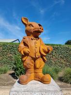Beeldje - XL dressed pig - IJzer, Antiek en Kunst, Curiosa en Brocante