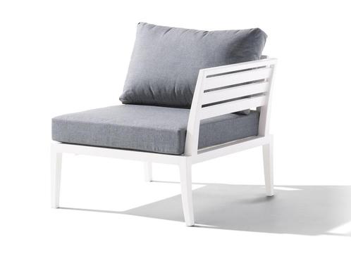 Sieger Cannes zijkant rechts wit/grijs - Wit, Tuin en Terras, Tuinsets en Loungesets, Ophalen of Verzenden