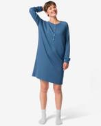 HEMA Damesnachthemd wafel middenblauw, Verzenden
