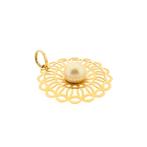 18 krt. Gouden hanger met parel (vintage, pearl) (vintage), Ophalen of Verzenden, Gebruikt, Goud, Overige merken