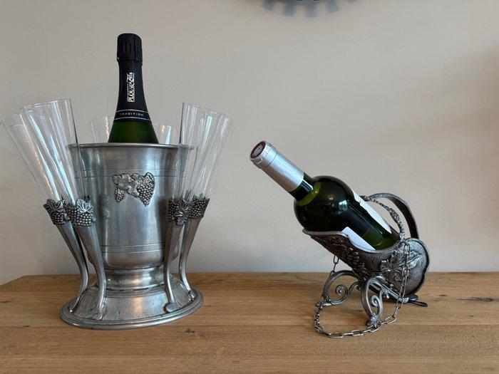 Peltro - Champagne koeler (2) - Tin - tin champagne wijn, Antiek en Kunst, Antiek | Meubels | Tafels