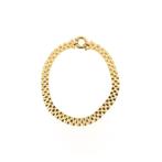 Gouden Bismarck schakel armband | 19,5 cm (gouden armband), Ophalen of Verzenden, Gebruikt, Overige kleuren, Goud