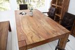 Massief houten eettafel MAKASSAR 160cm naturel sheesham, Huis en Inrichting, Tafels | Eettafels, Ophalen of Verzenden, Nieuw