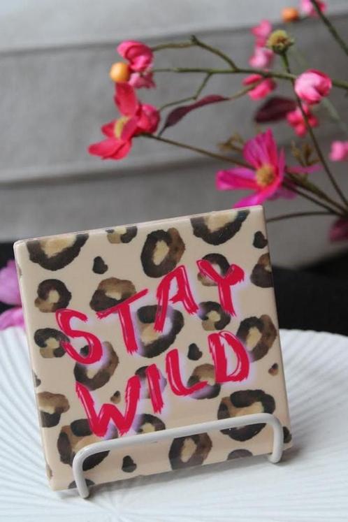 Tegeltje met tekst Stay wild, Huis en Inrichting, Woonaccessoires | Overige, Nieuw, Verzenden