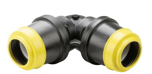 Hawle knie 90°, Gastec QA, type K6425, 2x steek-40 mm, Doe-het-zelf en Verbouw, Overige Doe-het-zelf en Verbouw, Verzenden