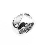 Brede zilveren gebolde ring (zilveren ring, keltische ring), Sieraden, Tassen en Uiterlijk, Ringen, Gebruikt, Overige kleuren