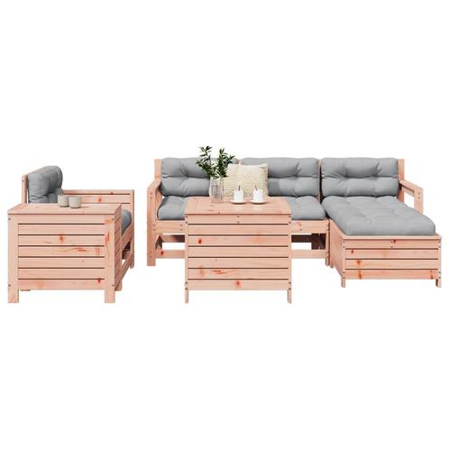 vidaXL 7-delige Loungeset massief douglas vurenhout, Tuin en Terras, Tuinsets en Loungesets, Loungeset, Nieuw, Verzenden