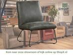 Leren fauteuil Less - Kenia Antracite (grijs), Industrieel, Modern, Scandinavisch, Nieuw, Ophalen of Verzenden, 50 tot 75 cm