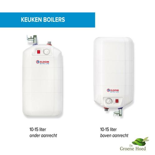 Nieuwe Keukenboiler 10 of 15 liter - boven of onder aanrecht, Doe-het-zelf en Verbouw, Geisers en Boilers, Boiler, Nieuw, Terugslagbeveiliging (TTB)