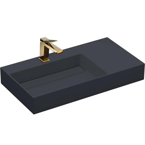 REA Grijze matte wastafel - modern design - 90 cm - opbou..., Doe-het-zelf en Verbouw, Sanitair, Nieuw, Ophalen of Verzenden