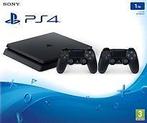 Sony Playstation 4 slim 1 TB [incl. 2 draadloze controllers], Verzenden, Zo goed als nieuw