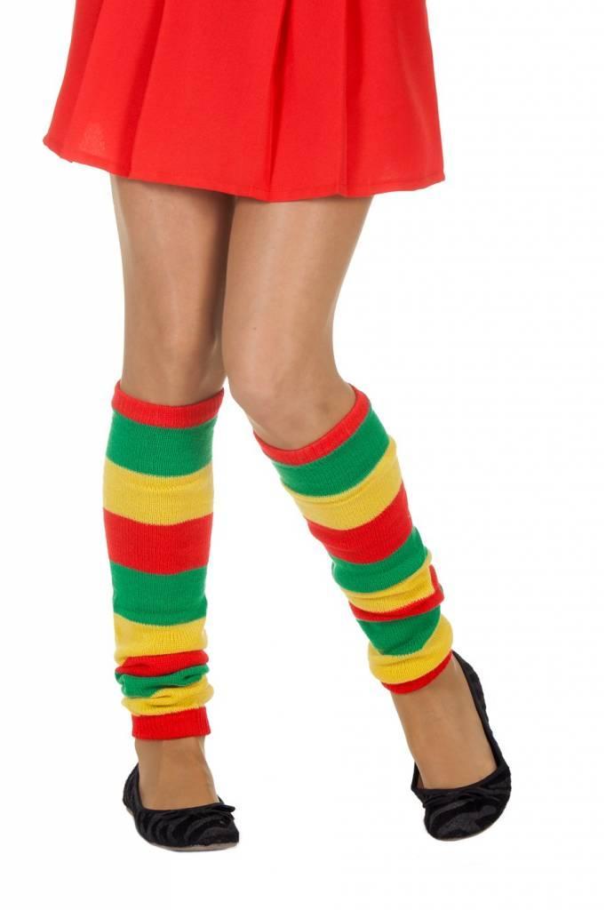 Beenwarmers rood/geel/groen, Kleding | Dames, Carnavalskleding en Feestkleding, Nieuw, Ophalen of Verzenden