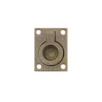 Intersteel Luikring rechthoekig 65x49mm - messing getrommeld, Verzenden, Nieuw