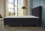 ACTIE! Boxspring Sevilla 180 200 Zwart, Verzenden, Zwart, 180 cm, 200 cm