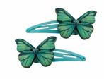Haarspeld Klikklak Vlinder Hout Blauw, Sieraden, Tassen en Uiterlijk, Uiterlijk | Haarverzorging, Verzenden, Nieuw