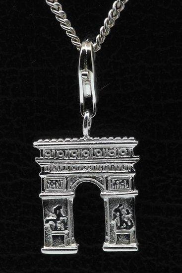 Zilveren Arc de Triomphe Parijs hanger en/of bedel, Sieraden, Tassen en Uiterlijk, Bedels, Verzenden