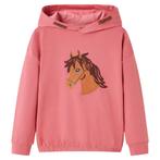 vidaXL Kindertrui met capuchon 128 oudroze, Verzenden, Nieuw