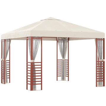 HUUBXL Tuinhuisje 296cm X 296cm X 260cm Beige beschikbaar voor biedingen