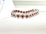 Zonder Minimumprijs - Armband Zilver Robijn - Diamant