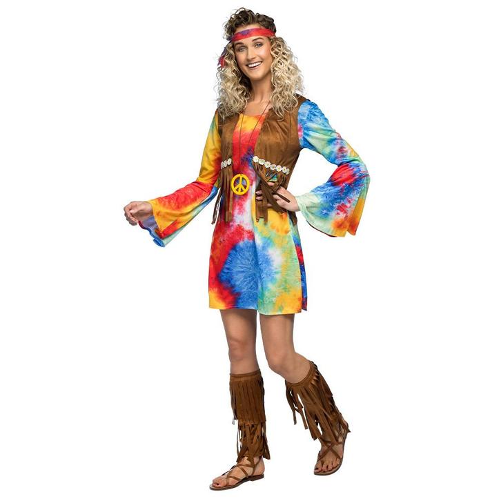 Vrouwenkostuum Hippie Breeze 5-delig, Kleding | Dames, Carnavalskleding en Feestkleding, Nieuw, Ophalen of Verzenden