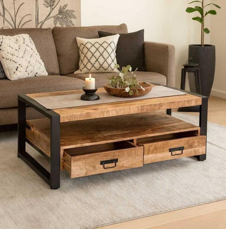 Salontafel Britt 4 laden, Huis en Inrichting, Tafels | Salontafels, Nieuw, Ophalen of Verzenden