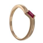 Ring - 18 karaat Geel goud - 0.15ct. tw. Robijn, Nieuw