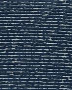 Gordijn-/Meubelstof Velvet Donker Blauw/Zilver, Nieuw, Blauw