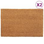 vidaXL Deurmatten 2 st 40x60 cm getufte kokosvezel naturel, Tuin en Terras, Deurmatten, Verzenden, Nieuw