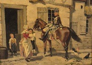 J.P de Veer (1845-1921) - Meisje leest iets voor, Antiek en Kunst, Kunst | Schilderijen | Klassiek