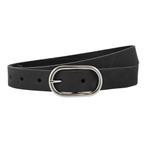 Landley Dames Riem Ovale Gesp - 3 cm - Leer - Zwart - 85, Kleding | Dames, Riemen en Ceinturen, Verzenden, Zwart, Nieuw, 3 tot 5 cm