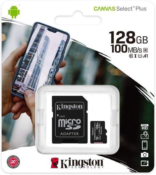 Kingston Canvas Select Plus microSDXC-128GB (Diversen), Computers en Software, Harde schijven, Zo goed als nieuw, Ophalen of Verzenden