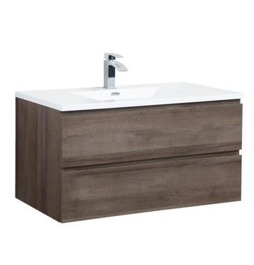 Badkamermeubel Set Angela 100cm Bruin Eiken Badmeubel beschikbaar voor biedingen