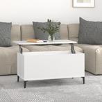 vidaXL Salontafel 90x44,5x45 cm bewerkt hout wit, Minder dan 50 cm, 50 tot 100 cm, Verzenden, Nieuw