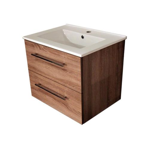 Badkamermeubel BWS Trentino Oak 61.5 cm Soft-Close Lades, Doe-het-zelf en Verbouw, Sanitair, Bad, Nieuw, Chroom, Ophalen of Verzenden