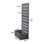 Plantenbak met tuinscherm Heerde HKC 150x72x38 cm grijs [en., Tuin en Terras, Verzenden, Nieuw