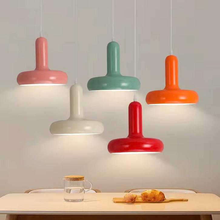 Lumi Moderne Retro Hanglamp - Designlamp Paddenstoel E27, Huis en Inrichting, Lampen | Hanglampen, Nieuw, Overige materialen, 75 cm of meer