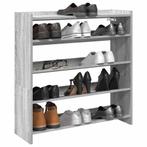 vidaXL Schoenenrek 80x25x81 cm bewerkt hout grijs sonoma, Verzenden, Nieuw