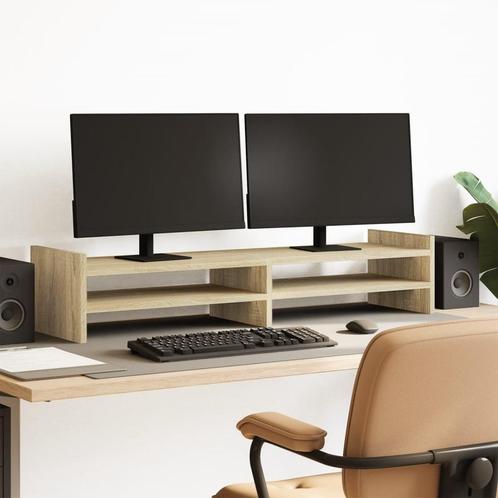 vidaXL Monitorstandaard 100x27x20 cm bewerkt hout sonoma, Computers en Software, Overige Computers en Software, Nieuw, Verzenden