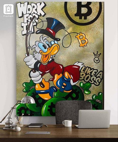 Xavier Van Walsem (1980) - Scrooge Mcduck work for it, Antiek en Kunst, Kunst | Schilderijen | Modern