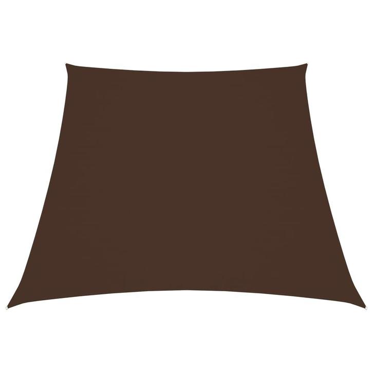 vidaXL Zonnezeil trapezium 2/4x3 m oxford stof bruin, Tuin en Terras, Zonneschermen, Nieuw, Verzenden
