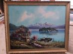 Scuola italiana (XX), firmato Morel - Isola Bella Lago, Antiek en Kunst, Kunst | Schilderijen | Klassiek