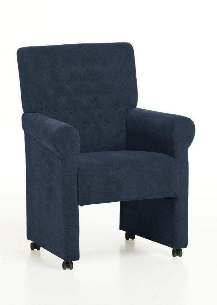 Eetkamerstoel Epe - eetkamerstoelen - Blauw, Huis en Inrichting, Stoelen, Blauw, Nieuw, Stof