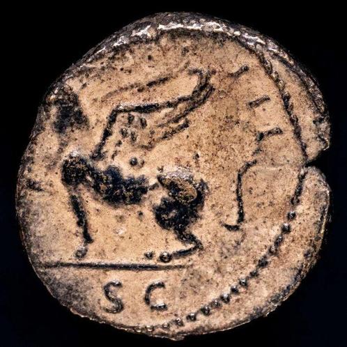 Romeinse Rijk. Hadrianus (117-138 n.Chr.). Quadrans Rome, Postzegels en Munten, Munten | Europa | Niet-Euromunten