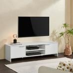 [en.casa] TV meubel Stevns 40x145x38 cm wit, Huis en Inrichting, Kasten | Televisiemeubels, Nieuw, Verzenden