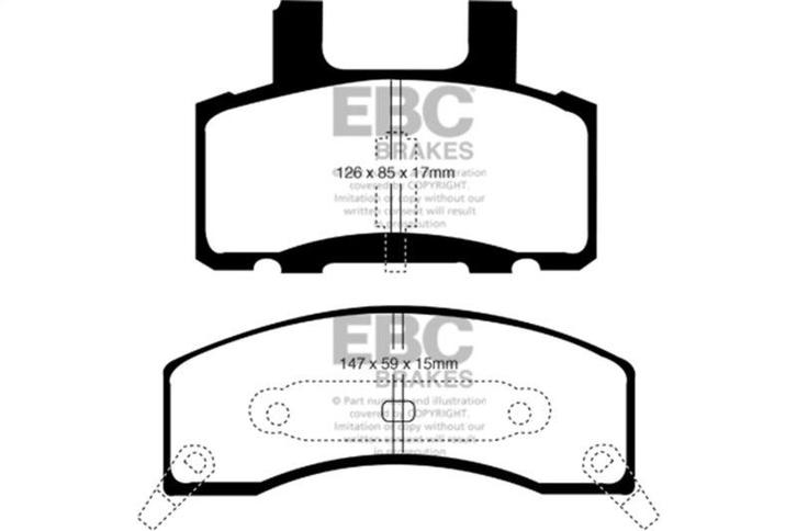 EBC 90-93 Chevrolet C20 8600 LB Yellowstuff Front Brake Pads, Auto-onderdelen, Remmen en Aandrijving, Ophalen of Verzenden