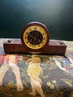 Amsterdamse School klok, Tafelklok - Art Deco Hout, Messing,, Antiek en Kunst