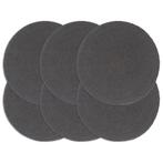 vidaXL Placemats 6 st rond 38 cm katoen effen donkergrijs, Verzenden, Nieuw, Grijs